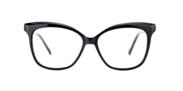 Women Cristal Eyeglasses: Madonna - Black - SpaceSMART Eye Clinic (Front View)